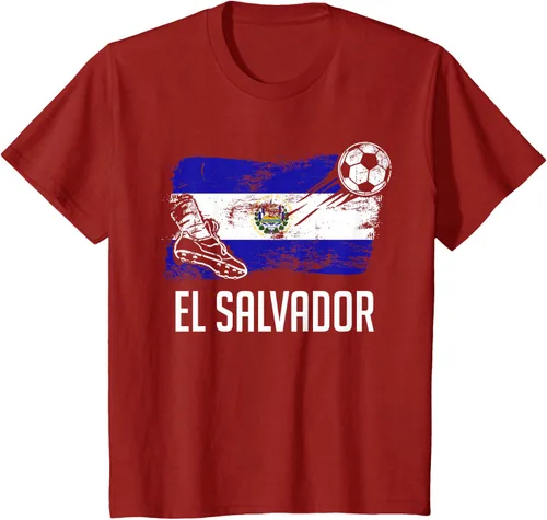 Vista 42 de Camiseta salvadoreña con bandera de fútbol salvadoreño