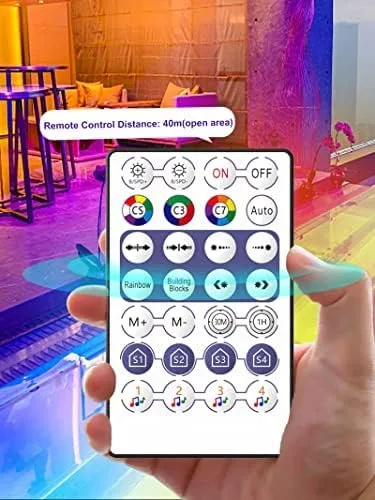 Vista 2 de WS2812B Controlador Bluetooth Music APP Control para Pixel LED Tira de luz SK6812 WS2811 WS2812 Cinta Luces DC 5V Control remoto