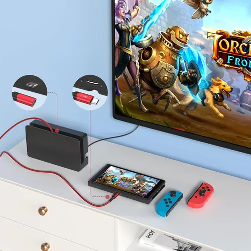 Vista 5 de Cable de extensión USB C de 3 pies, USB 3.2 USB-C macho a hembra, cable extensor de carga rápida 5A y sincronización de 10 Gbps para iPhone 16, rojo