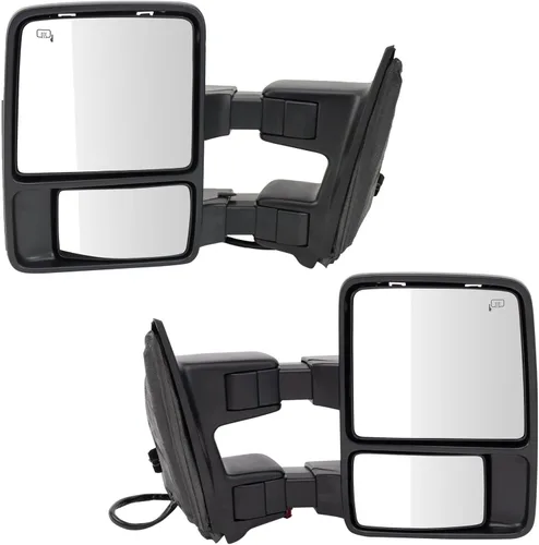 Vista 187 de TRQ Conjunto de 2 piezas de espejo lateral para conductor y pasajero, ajuste eléctrico, sin calefacción, sin memoria, color negro, compatible