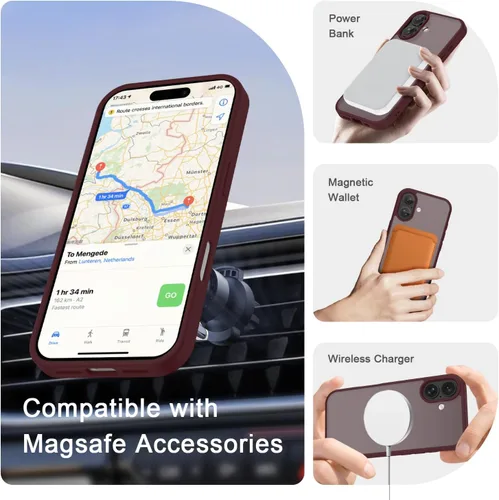 Vista 544 de Funda para Google Pixel 10 Pro XL, cubierta magnética mate, color negro Fit for MagSafe, Screen Protector included, Shockproof Military Grade