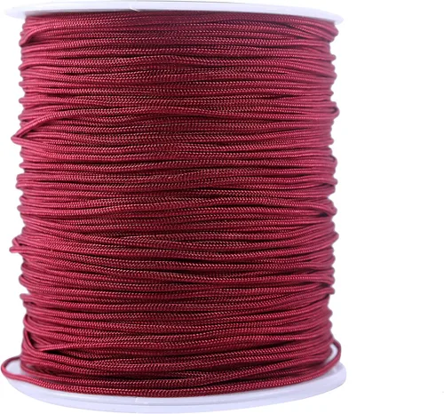 Vista 35 de KONMAY 1 rollo de cuerda de nailon de 150 yardas, trenzado de 0.016 in de nailon Shamballa Macramé/cordón de cuentas, cordón de nudo chino, cuerda