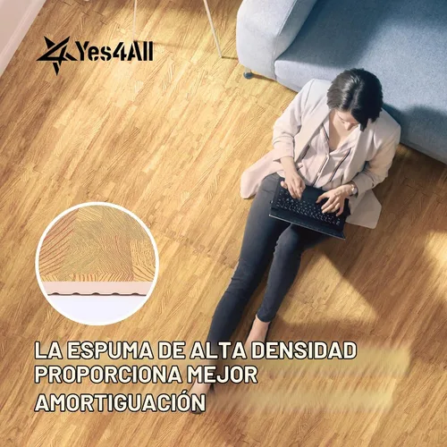 Vista 7 de Yes4All Alfombrillas Entrelazadas de EVA, Baldosas de Suelo tipo Rompecabezas, Acolchado de Suelo de Espuma con Borde para Muebles, Espacio del A.