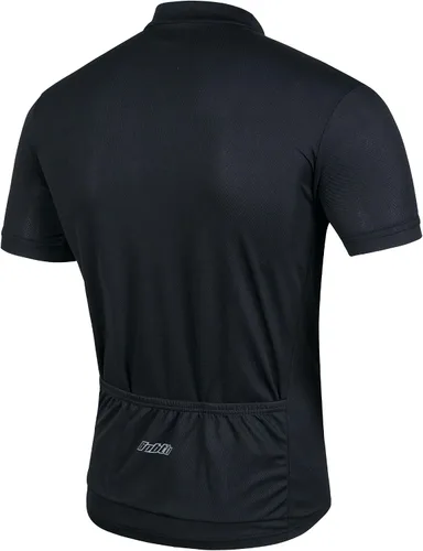 Vista 2 de bpbtti - Camiseta de ciclismo de manga corta para hombre, camiseta de ciclismo MTB con media cremallera frontal y 3 bolsillos posteriores