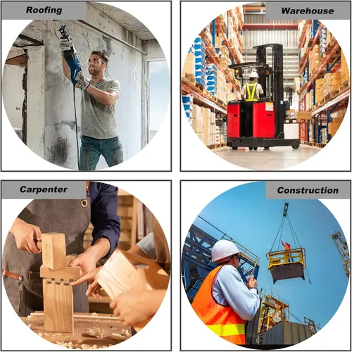 Vista 6 de GLANOUDUN Zapatos de punta de acero para hombres y mujeres, zapatos de seguridad ligeros y cómodos para hombres con punta de acero ancha, zapatos