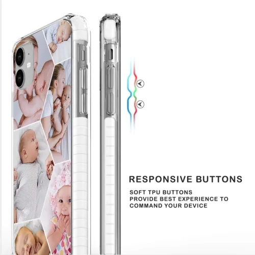 Vista 4 de Styletify Funda de teléfono con foto personalizada para iPhone 11, collages de múltiples imágenes, funda de impacto personalizada a prueba