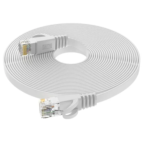 Vista 8 de Cable Ethernet Cat6 de 15 pies, resistente de alta velocidad 26AWG, 2000 Mhz con conector RJ45 chapado en oro, resistente a la intemperie S/FTP