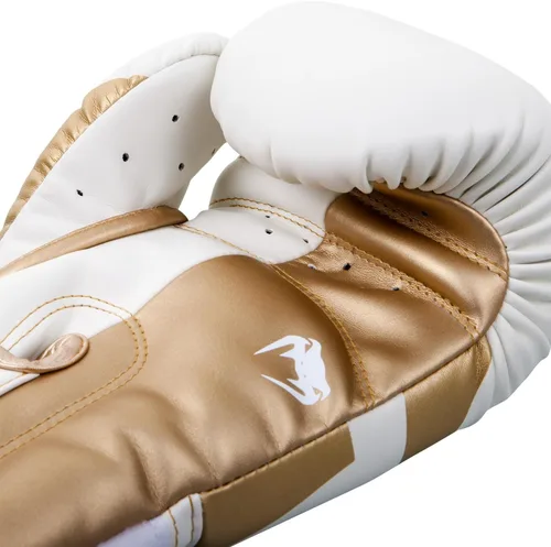 Vista 4 de Venum Espinilleras Elite Standup Blanco/Dorado