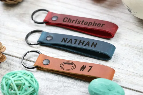 Vista 7 de SLIM Football Keychain, Football Team Gifts, Football Senior Night Gifts, Personalized Football Gifts, Key Ring, End of Season, Football Banquet