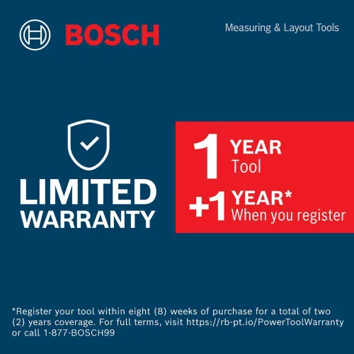Vista 16 de Bosch GLM100-23 Blaze - Medidor láser de distancia de 100 pies, incluye 2 pilas AA