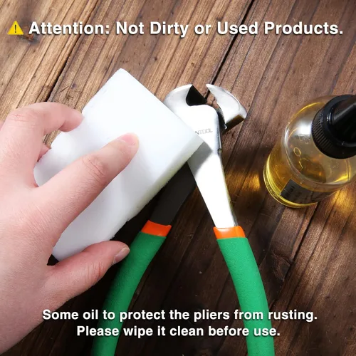 Vista 7 de Alicates de corte de extremo de 6 pulgadas, alicates de pinza de extremo Herramienta para quitar uñas para tirar de uñas, torcer y cortar grapas