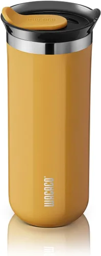 Vista 12 de Taza de viaje Octaroma Classico de WACACO, vaso de viaje de acero inoxidable de doble pared con tapa para beber, 6 fl oz (180ml), ámbar amarillo