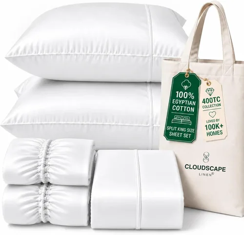 Vista 92 de CLOUDSCAPE LINEN Sábanas de cama individuales de lujo 100% algodón egipcio 01. blanco