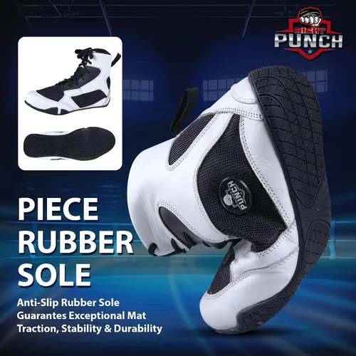 Vista 2 de Rightpunch - Zapatos de boxeo transpirables para hombres, mujeres y jóvenes Zapatos de boxeo antideslizantes y ligeros con suela de goma