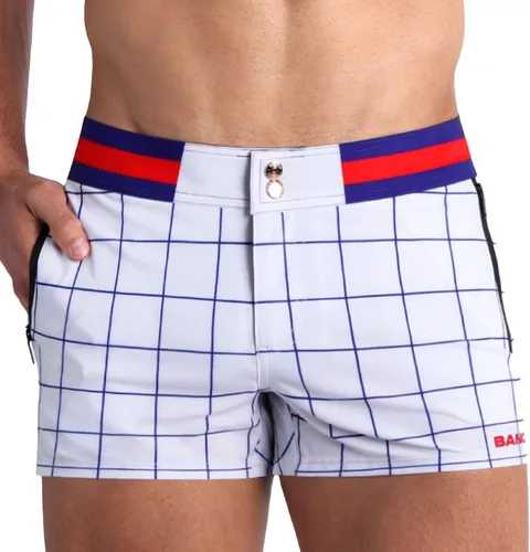 Vista 87 de Bang Men's Swimwear - Beach Shorts - Stretchy Quick-Dry All-Use Premium Swimsuit Trunk Square Cut