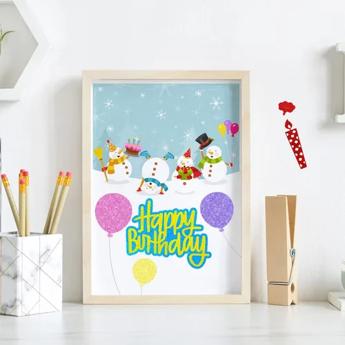 Vista 3 de Paquete de 2 plantillas de troqueles de corte de metal para cumpleaños, manualidades, manualidades, álbumes de recortes, troqueles de troqueles