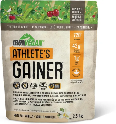 Vista 8 de Ironvegan Gainer Proteína de Chocolate en Polvo, 2500 GR