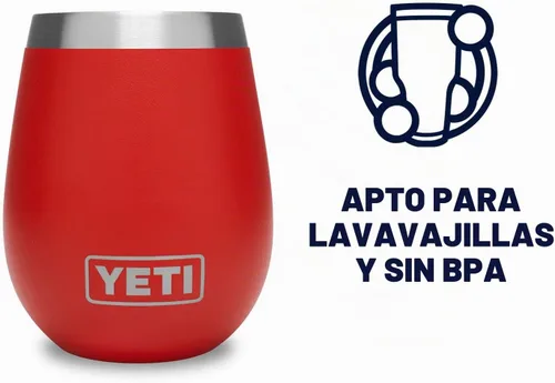Vista 5 de YETI Rambler vaso de vino de 10 onzas, aislado al vacío, acero inoxidable, 2