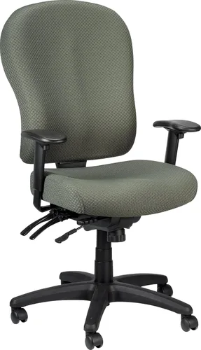 Vista 12 de Tempur-Pedic Silla ergonómica de tela con respaldo medio, brazos ajustables, color beige