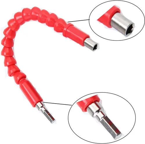 Vista 2 de Destornillador flexible Broca Extensión Rod Hex Sockets Bits Electric Screw Driver Lote Cabeza Flexible Extensión Eje Herramientas de Mano Kit 12