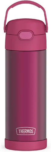 Vista 41 de THERMOS FUNTAINER Botella aislada al vacío de acero inoxidable de 16 onzas con tapa ancha de canalón, MINECRAFT