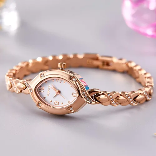 Vista 2 de SURVAN WatchDesigner Womens Watch Japanese-Quartz Fashion Wrist Watches for Women 18k Yellow Gold Ion-Plated Rose Gold Tone Stainless Steel Strap