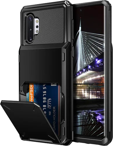 Vista 11 de Vofolen Funda tipo cartera para Galaxy Note 8 con soporte para tarjeta de crédito, bolsillo de 4 ranuras, puerta abatible, antiarañazos, de doble