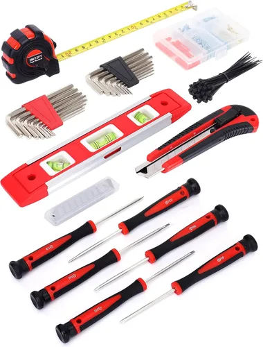 Vista 7 de FASTPRO Juego de herramientas de reparación del hogar de 215 piezas con Rojo