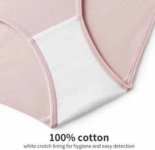 Vista 5 de Angelhood Paquete de 6 ropa interior de algodón para mujer, ropa interior de maternidad saludable, para embarazo, posparto, ropa interior debajo