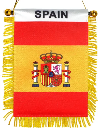 Vista 9 de Anley Pancarta colgante de ventana con flecos de Francia de 4 x 6 pulgadas, mini bandera con ventosa