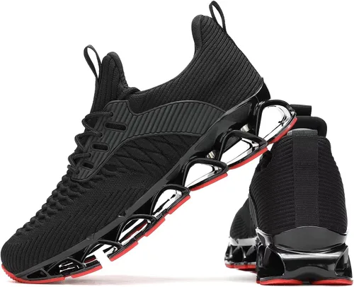 Vista 7 de Zapatos deportivos para hombre sin cordones para correr, caminar, tenis con cuchilla, informales, cómodos, antideslizantes, para el trabajo