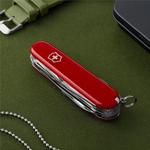 Vista 4 de Victorinox Navaja de bolsillo Swiss Army Huntsman, color rojo
