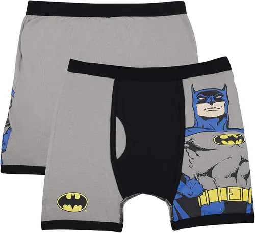 Vista 3 de Intimo DC Comics - Calzoncillos tipo bóxer clásicos de Batman para niños pequeños