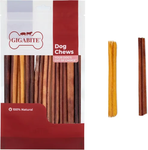 Vista 11 de GigaBite Golosinas y Mordedores Naturales de Ingrediente Único de Rango Libre - Palitos Bully/Palitos de Vejiga/Esófago de Res de Best Pet Supplies