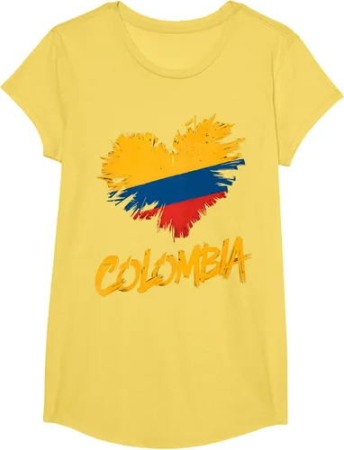 Vista 46 de Camiseta con la bandera del corazón de Colombia