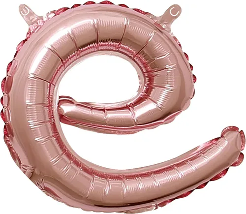 Vista 6 de Globo de aluminio en forma de escritura de oro rosa, 16 pulgadas (paquete de 1) - Elegante decoración de globos del alfabeto, perfecto para fiestas