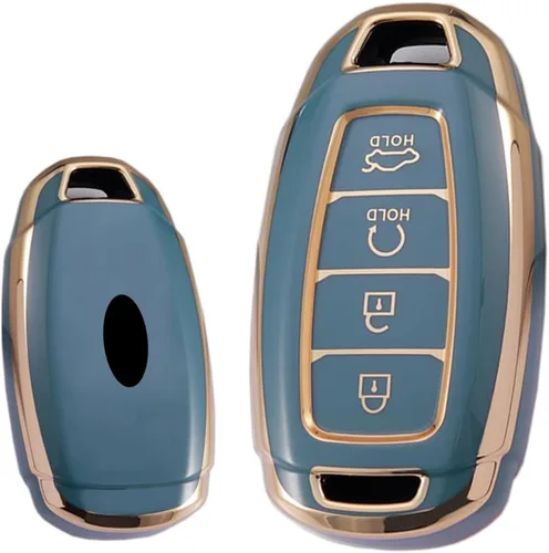 Vista 8 de ontto Funda protectora inteligente para llave de coche de 4 botones para Hyundai