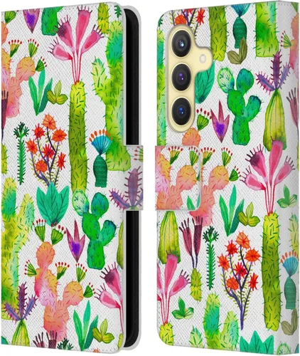 Vista 61 de Head Case Designs Officially Licensed Ninola Brushstrokes Black Summer Patterns Leather Wallet Case Compatible with Samsung Galaxy A07 4G