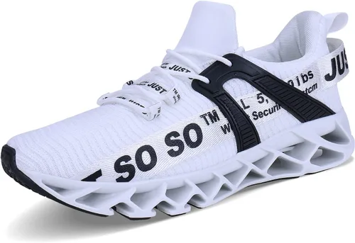 Vista 2 de WONESION Zapatillas deportivas transpirables para hombre para caminar, tenis y correr Blade Fashion Sneakers