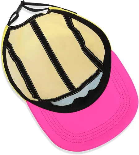 Vista 3 de Cindeer 80s 90s Neon Hat Nylon Cap Retro Adjustable Cap for Women Men 80s Costumes Accessories 90s Theme Party
