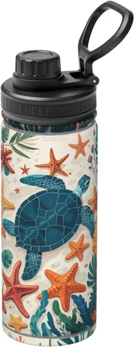 Vista 18 de Flying Butterfly Insulated Stainless Steel Kettle Print Funny Water Bottle Insulated Ideal for Sports and Travel