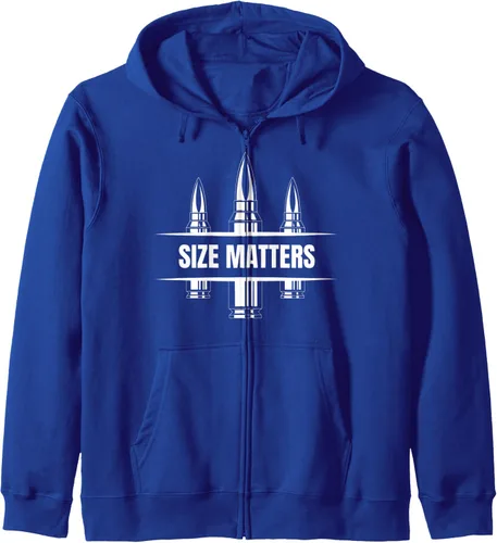 Vista 3 de Size Matters Bullet Shirt, Ammo & Gun Lover Shooting Sports Zip Hoodie