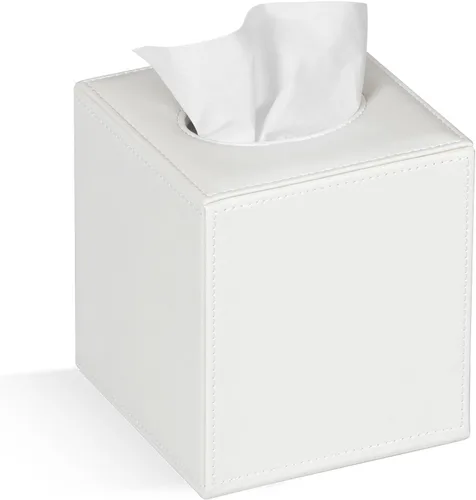 Vista 8 de COLYLAN Funda de Caja de Paños Cuadrada Soporte de Caja de Paños para Baño (Beige)