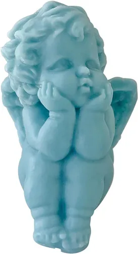Vista 6 de Molde de vela de ángel de silicona, Molde de forma de ángel lindo, Molde de vela de ángel 3D, Molde para hacer velas, Molde de aromaterapia, Molde