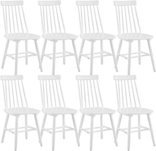 Vista 12 de Windsor - Juego de 2 sillas de comedor, sillas de madera con respaldo de husillo para cocina y comedor, sillas de comedor de madera de campo