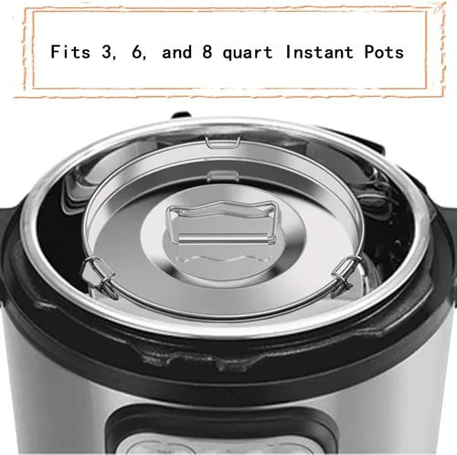 Vista 3 de Molde de flan de acero inoxidable 1.6QT para olla instantánea 6QT, Molde de plata para Flan Maker
