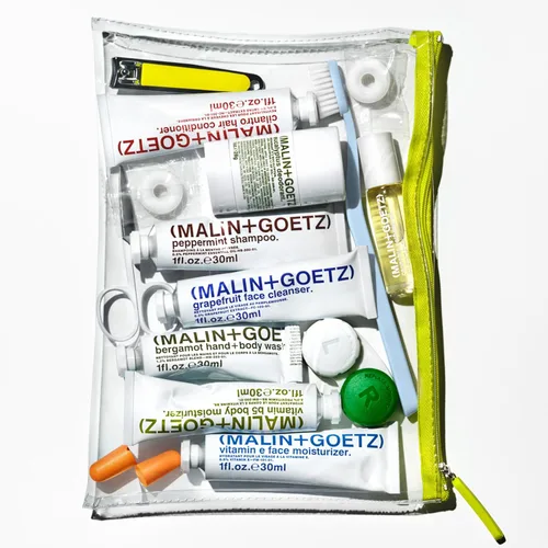 Vista 3 de Malin + Goetz Essentials - Kit de iniciación, juego de 6, 1 onza líquida, limpiador facial, humectante facial, gel de manos y cuerpo, hidratante