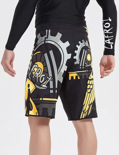 Vista 5 de LAFROI QJK01 - Pantalones cortos de boxeo para hombre con cordón y bolsillo
