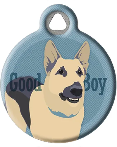 Vista 16 de Good Boy Airedale - Etiqueta de identificación personalizada para mascotas para perros y gatos, tamaño grande Airedale Good Boy