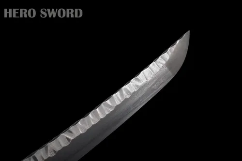 Vista 7 de Hecho a mano Damasco Acero Martillo Patrón Hoja Tanto Sharp Samurai Japonés Espada Corta Dragón Cuchillo Arma Real